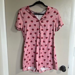 Cute Strawberry Sleep Jumper Size Medium